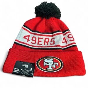 NFL San Fransisco 49ers Unisex‎ Pom Beanie NWT Football